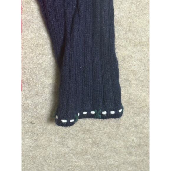 Christmas Sweater American Santa Ramie Wool Flag USA Sz Large Karen Scott Vtg - Picture 3 of 8